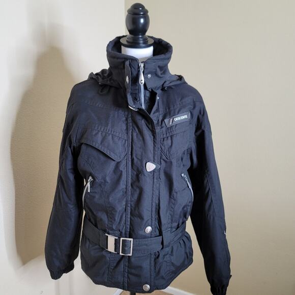 Vintage Descente Ski Jacket, Size 8US, Women's Coat, Black, Water-Resistant RARE - Picture 2 of 16